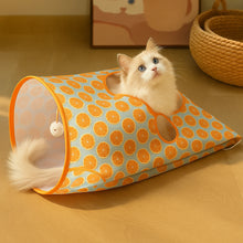 Hopfällbar Kattunnel med Kraschpapper & Hängande Leksak