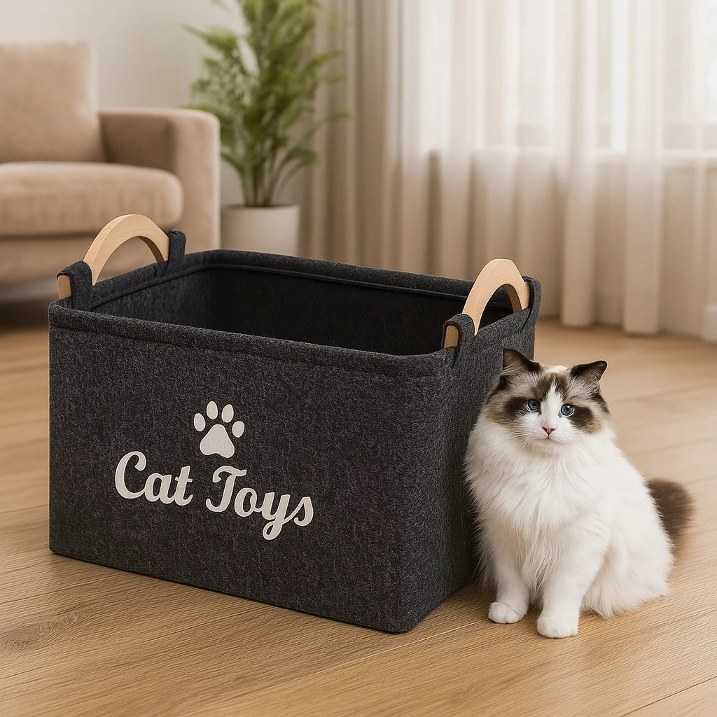 Förvaringskorg för Kattleksaker
