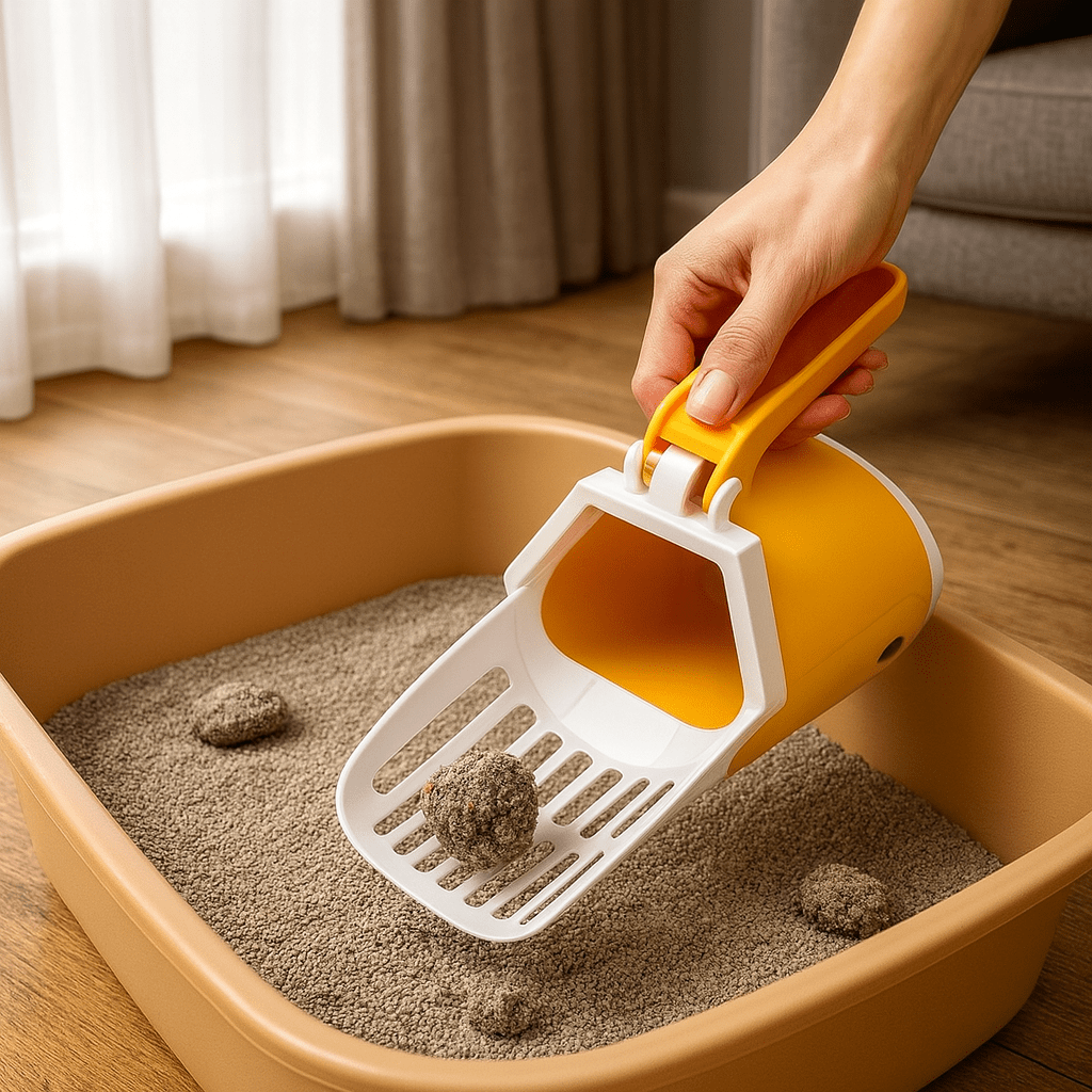 Kattsandsskopa med Inbyggd Påshållare