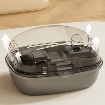 Transparent hamsterbur med hjul & tillbehör