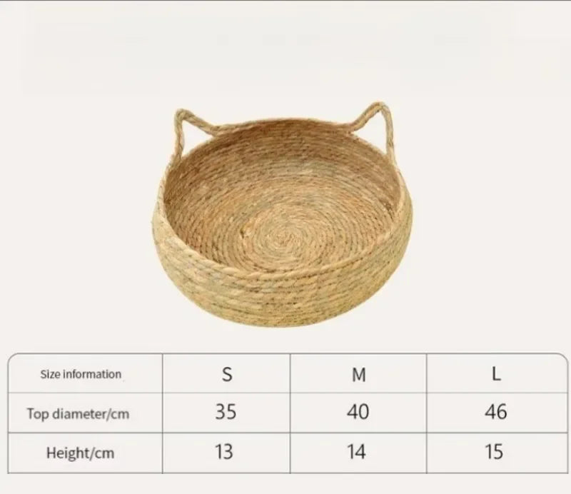 Handvävd Kattbädd i Naturmaterial