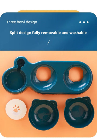 3-i-1 Kattmatskål med Vattenautomat