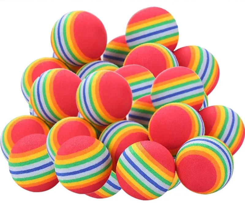 Färgglada Regnbågsbollar för Katt & Hund