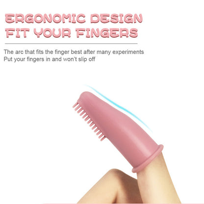 Mjukt Silikon Finger - Tandborste för Hund & Katt